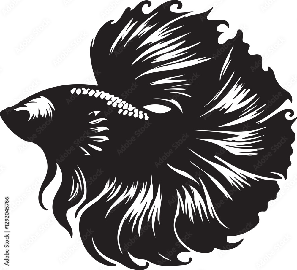 Obraz premium black and white fish