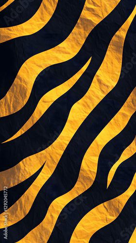 Black background with yellow and orange stripes of flames, cartoon style
