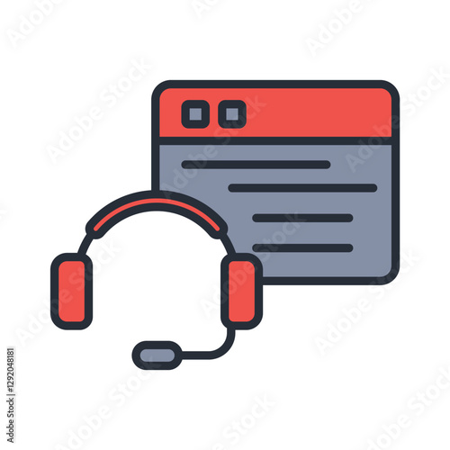 virtual assistants icon. vector.Editable stroke.linear style sign for use web design,logo.Symbol illustration.