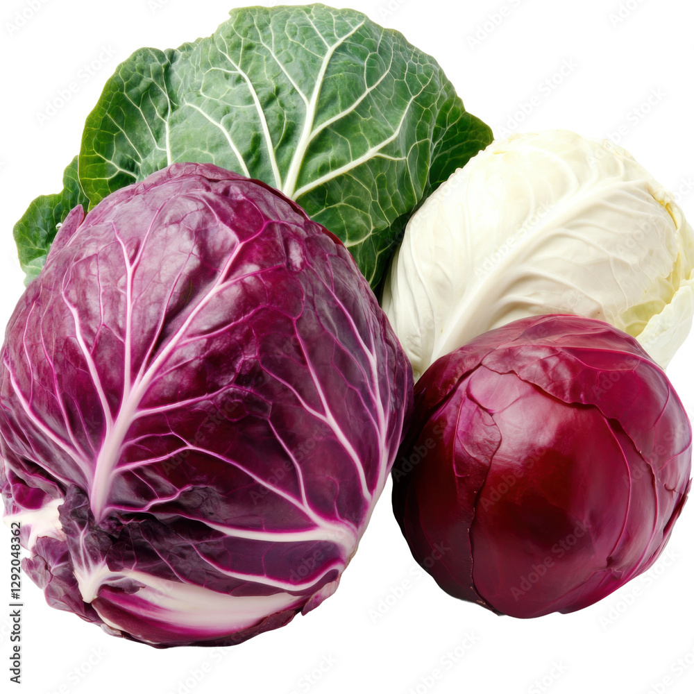 Obraz premium Harvesting fresh cabbage varieties local farm food photography natural setting close-up healthy eating