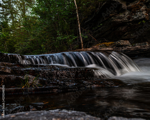 Small waterfalls at Flack Lake in Ontario photo