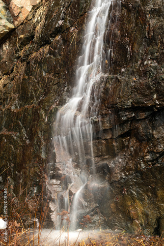 A waterfall created from spring runoff