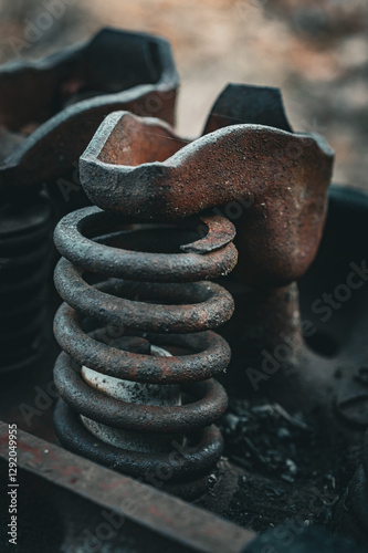 Abandoned Rusted Engine Spring