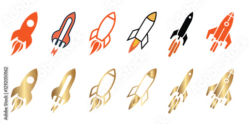  Dynamic Rocket Icons Bold & Futuristic Spacecraft Designs
