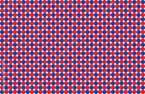 Seamless geometric pattern with a red, white, and blue diamond-shaped design. The repeating abstract background creates a modern and vibrant look, perfect for textile prints, digital wallpapers, gif.