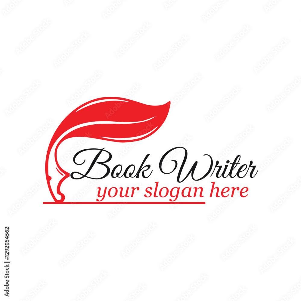 book writer author logo design vector book writer author logo design vector