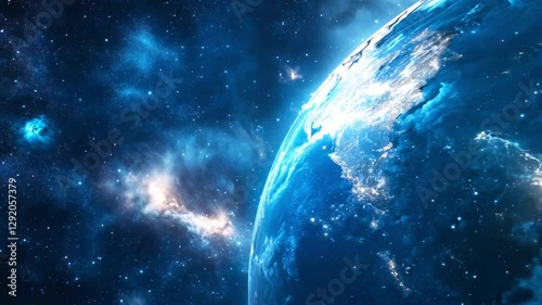 The Blue Planet: A Stunning View from the Depths of Space - Made with Generative AI