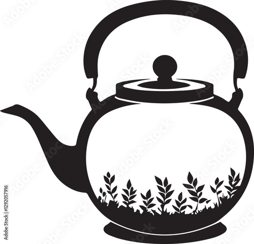 A unique kettle silhouette vector image showcasing a stylish, modern, and minimalistic design.