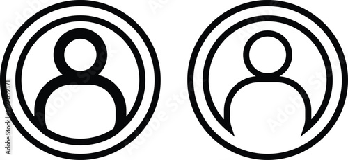 User profile icon set. Person representing a user profile or avatar vector design