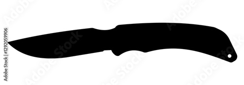  hunting knife silhouette - vector illustration