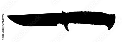  hunting knife silhouette - vector illustration