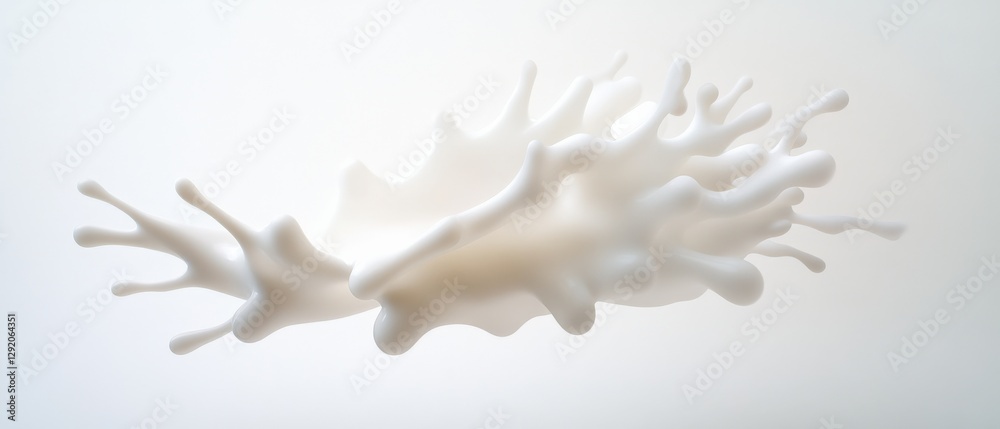 Obraz premium Milk splash on white background