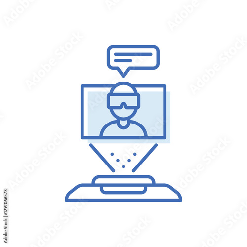 Vr Communication Vector icon