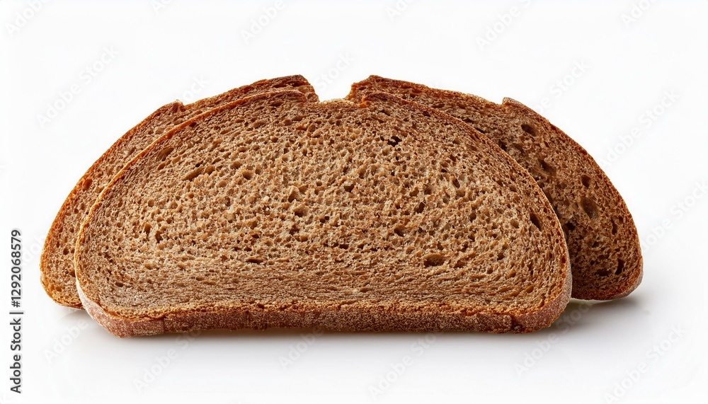 sliced rye bread isolated on white background sliced rye bread isolated on white background
