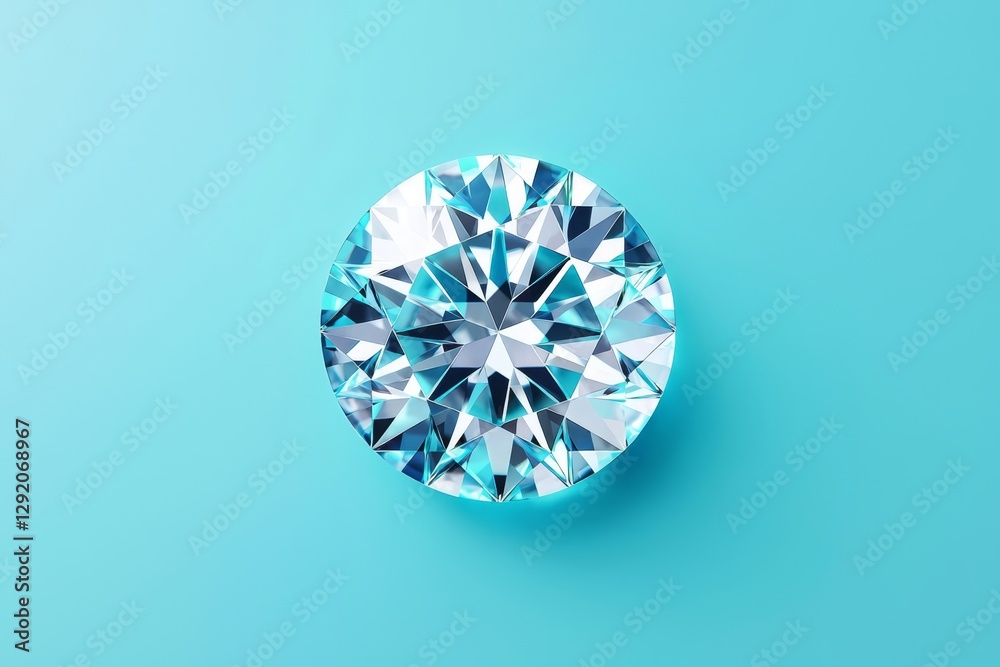 Exquisite gemstone showcasing its facets against a minimalist backdrop. Exquisite gemstone showcasing its facets against a minimalist backdrop.