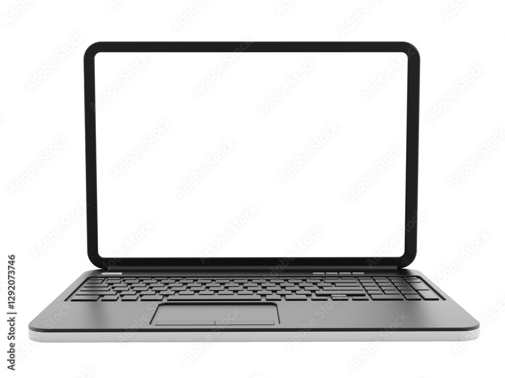 Laptop computer with blank screen Laptop computer with blank screen