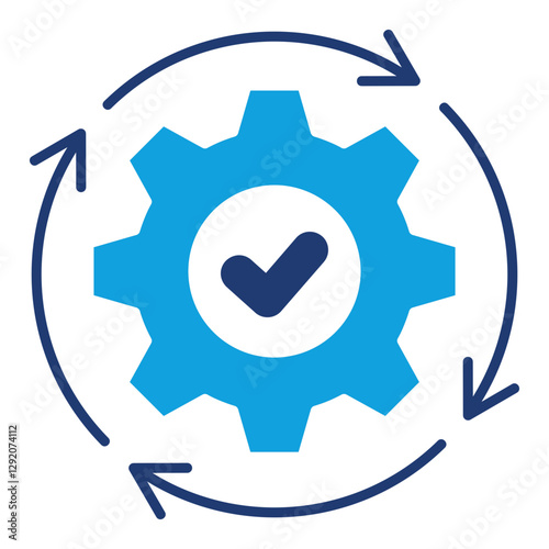 Sustainability Flat Blue Icon