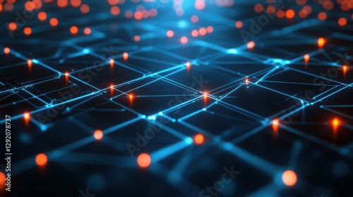 Advanced AI monitoring renewable energy grids, visualized in a sleek, high-tech style, copy space for text right or left or center choose one position, photo shot
