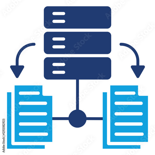 Data Classification Solid Blue Icon