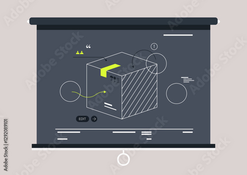 A visually striking scheme displayed on a blackboard captures intricate connections and processes, highlighting collaborative thinking during an inspiring educational moment in a busy learning space