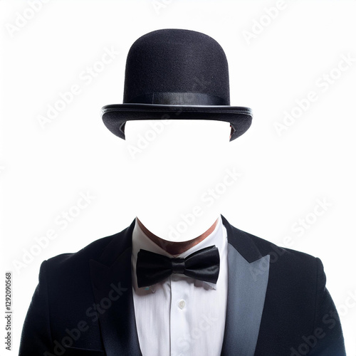 ritratto di un uomo elegante con il cappello a bombetta