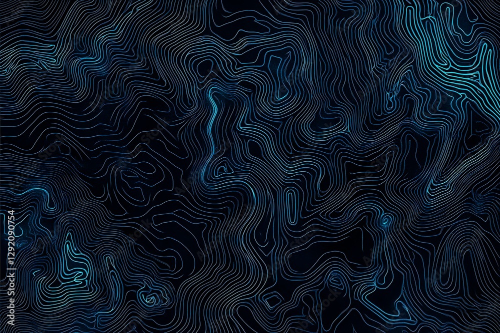 Obraz premium Abstract close-up of a glowing blue digital circuit board, showcasing intricate connections and technological design on a black background. 