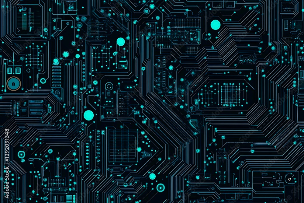 Abstract close-up of a glowing blue digital circuit board, showcasing intricate connections and technological design on a black background.
Abstract close-up of a glowing blue digital circuit board, showcasing intricate connections and technological design on a black background.