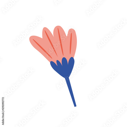 pastel boho bold Flower in modern minimal style