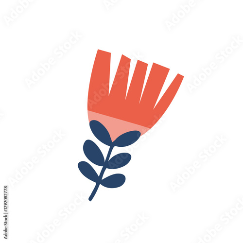 pastel boho bold Flower in modern minimal style