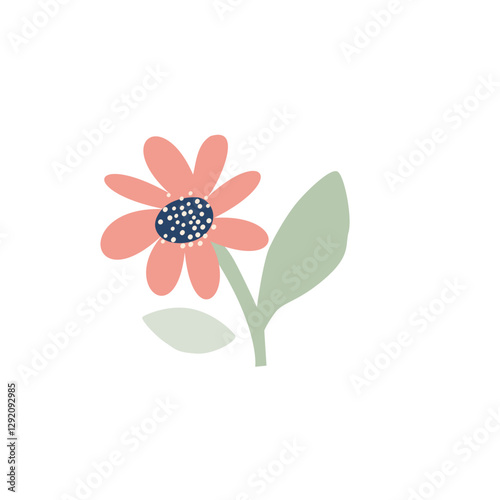 pastel boho bold Flower in modern minimal style