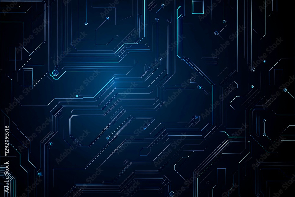 Abstract close-up of a glowing blue digital circuit board, showcasing intricate connections and technological design on a black background.
Abstract close-up of a glowing blue digital circuit board, showcasing intricate connections and technological design on a black background.