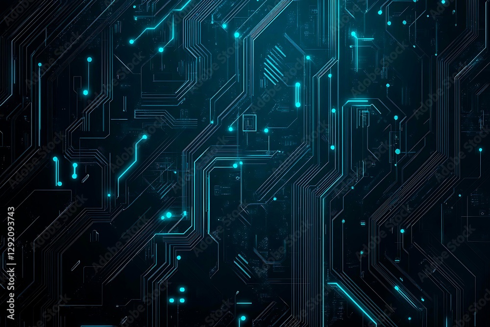 Abstract close-up of a glowing blue digital circuit board, showcasing intricate connections and technological design on a black background.
Abstract close-up of a glowing blue digital circuit board, showcasing intricate connections and technological design on a black background.