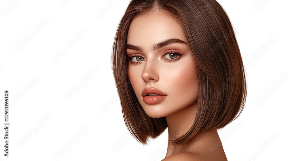 Beautiful Woman With Sleek Bob Haircut Profile View Transparent PNG Beautiful Woman With Sleek Bob Haircut Profile View Transparent PNG
