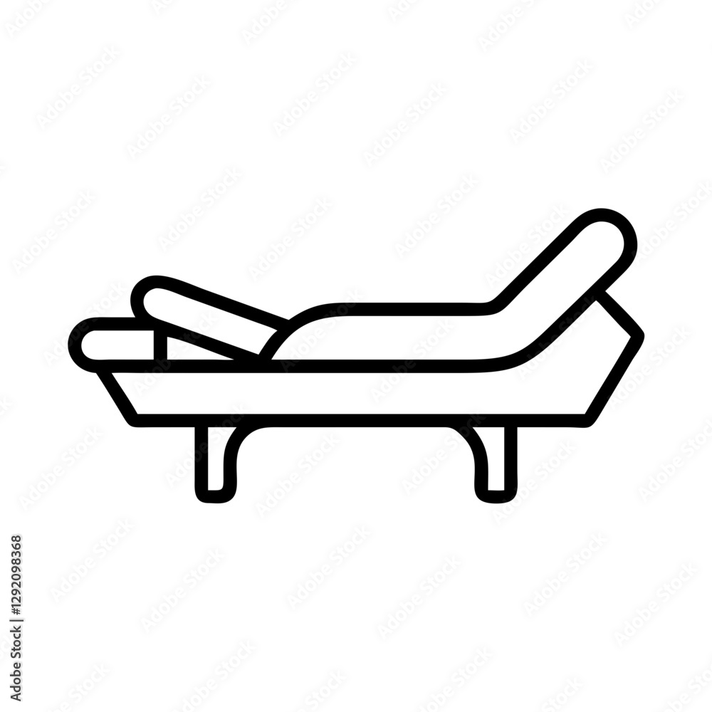 Therapy Couch icon illustration in minimal style Therapy Couch icon illustration in minimal style