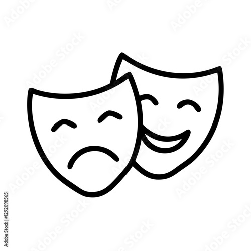 Happy And Sad Masks symbolizing emotions and human experience