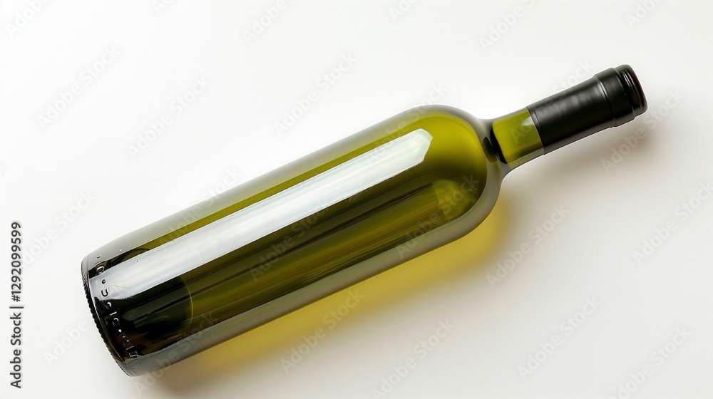 A bottle of white wine isolated on a neutral background for mockup presentation projects. A bottle of white wine isolated on a neutral background for mockup presentation projects.