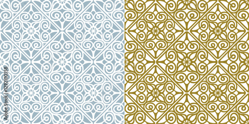 Seamless pattern of abstract decorative design elements, vector background, paper, wallpaper, fabric, wrapper