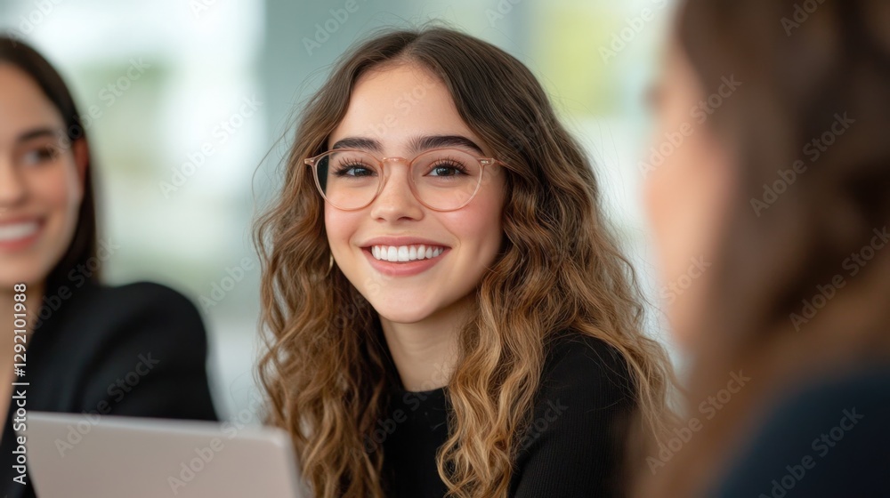 Professional Woman Smiling in a Meeting