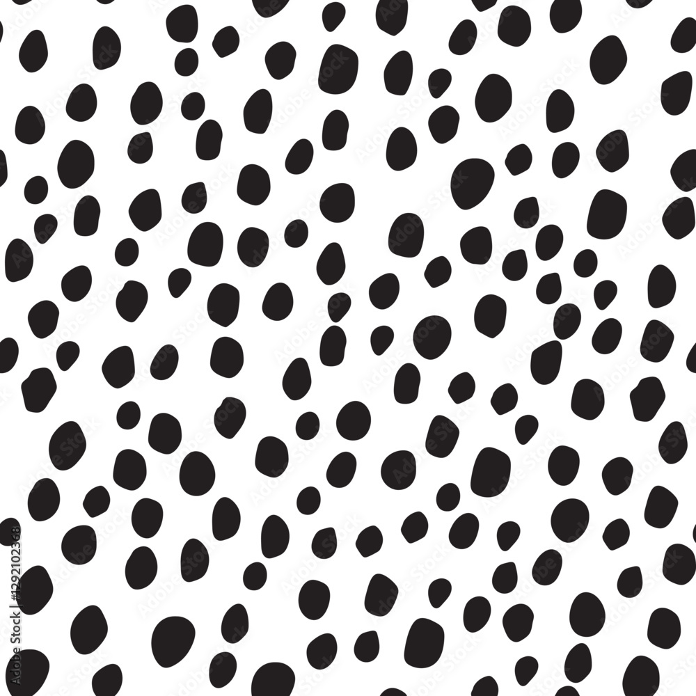 Black Dirty Polka Background. Pattern Cute Bubble. Black Flying Explosion Paint. Abstract Graphic Spot. Irregular Eps Dot Pattern. Vector Spot Splatter. White Color Dot. Black Seamless Random Dot.