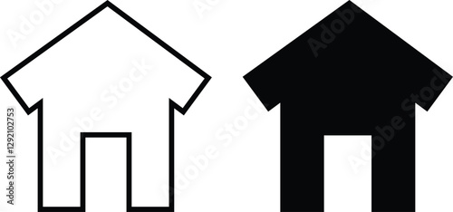home page button icon sign vector use in mobile apps or website