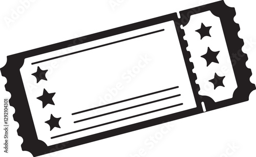 Minimalist Ticket Vector Icon