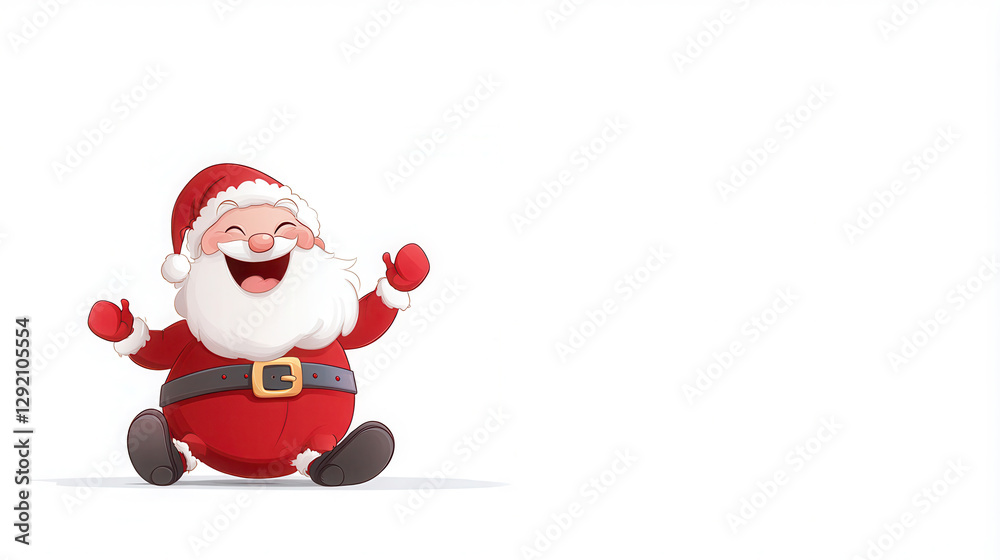 Santa Claus laughs joyfully while wishing you happy holidays in a stylized vector design suitable for Christmas apparel on a white background.mockup, mock up, template, empty, for text, place, copyspa Santa Claus laughs joyfully while wishing you happy holidays in a stylized vector design suitable for Christmas apparel on a white background.mockup, mock up, template, empty, for text, place, copyspa