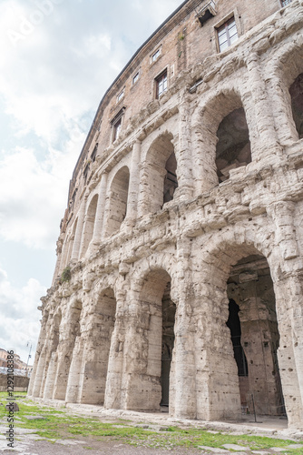 Some historical buildings in the city of rome.