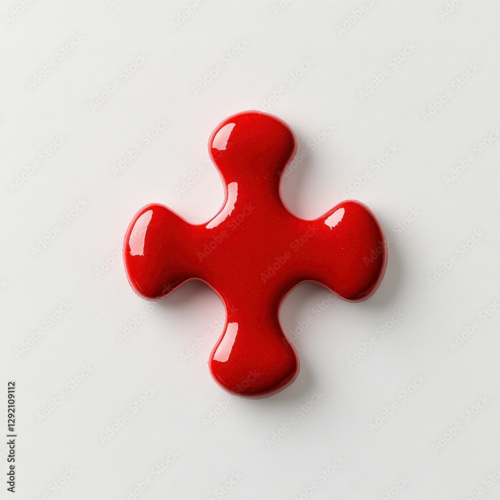 Obraz premium Red Cross on White Background