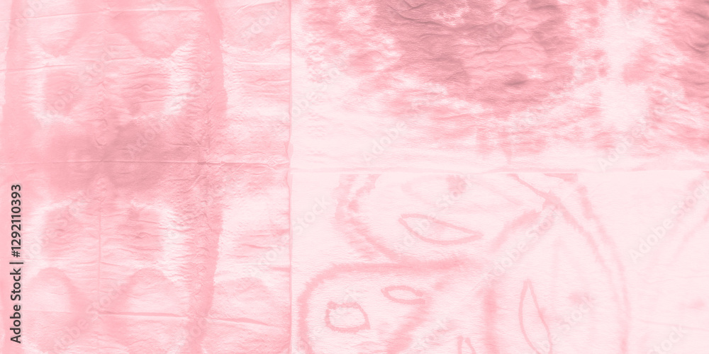 Coral Batik Dye Textures. Retro Dirty Graffiti.