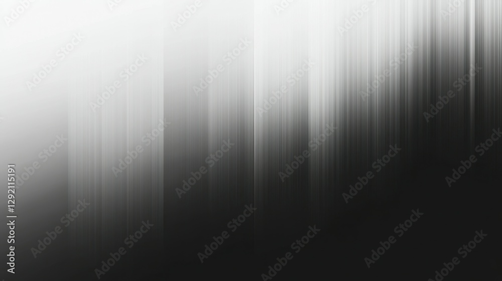 Naklejka premium Black and white smooth gradient background or texture background