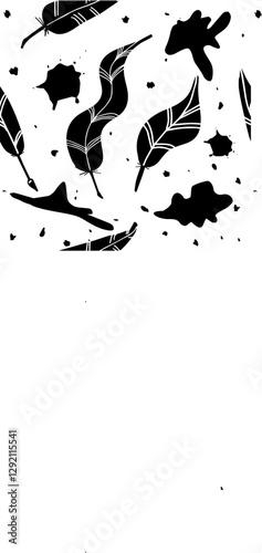 Magic quill pattern seamlless textile design