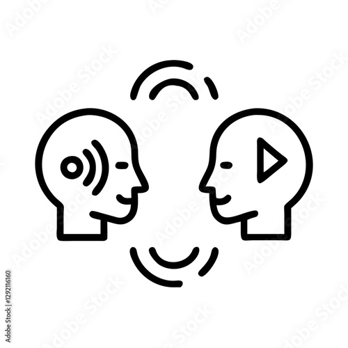 AI Voice Cloning concept illustration with sound waves