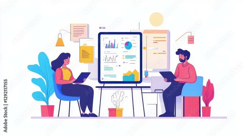 Business people, tablet screen and bookkeeping with chart, technology or graph for company budget at office. Businessman, woman or colleagues with display for financial data or consumer analysis Business people, tablet screen and bookkeeping with chart, technology or graph for company budget at office. Businessman, woman or colleagues with display for financial data or consumer analysis