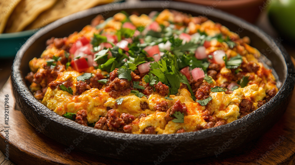 Huevos con Chorizo y Nopales - Scrambled eggs with chorizo and cactus, a healthy twist. Huevos con Chorizo y Nopales - Scrambled eggs with chorizo and cactus, a healthy twist.